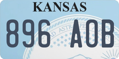 KS license plate 896AOB