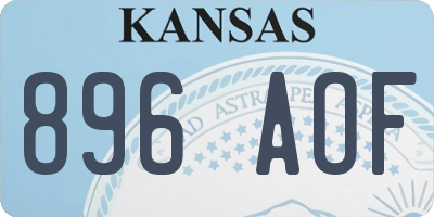 KS license plate 896AOF