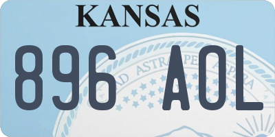 KS license plate 896AOL