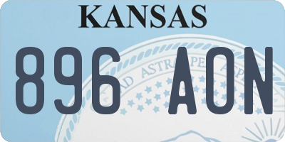 KS license plate 896AON