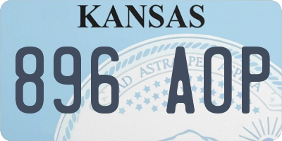KS license plate 896AOP