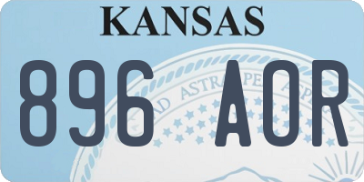 KS license plate 896AOR
