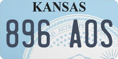 KS license plate 896AOS