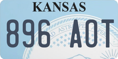 KS license plate 896AOT