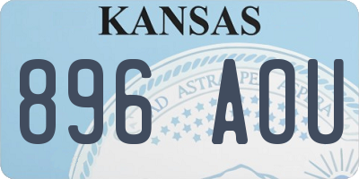 KS license plate 896AOU