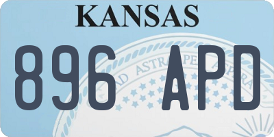 KS license plate 896APD