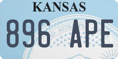 KS license plate 896APE