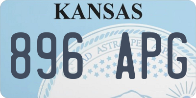 KS license plate 896APG