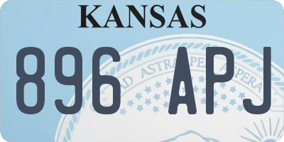 KS license plate 896APJ
