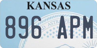 KS license plate 896APM