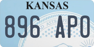 KS license plate 896APO