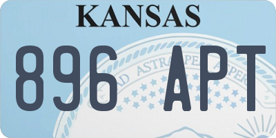 KS license plate 896APT