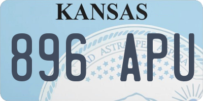 KS license plate 896APU