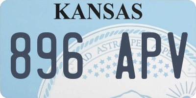 KS license plate 896APV