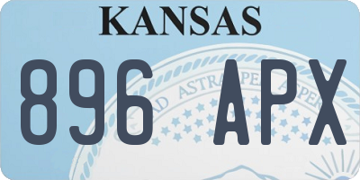 KS license plate 896APX