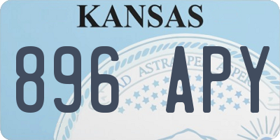 KS license plate 896APY