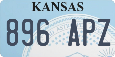 KS license plate 896APZ