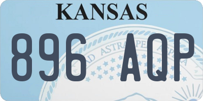 KS license plate 896AQP