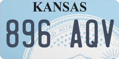 KS license plate 896AQV