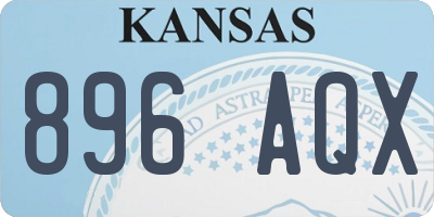 KS license plate 896AQX