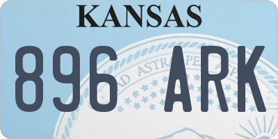 KS license plate 896ARK