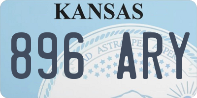 KS license plate 896ARY