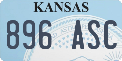 KS license plate 896ASC