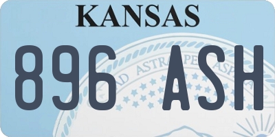 KS license plate 896ASH