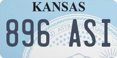 KS license plate 896ASI