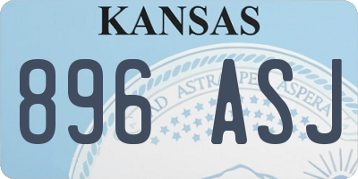 KS license plate 896ASJ