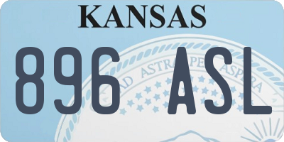 KS license plate 896ASL