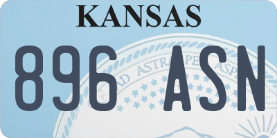 KS license plate 896ASN