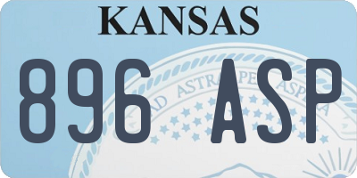 KS license plate 896ASP