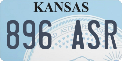 KS license plate 896ASR