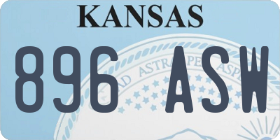 KS license plate 896ASW