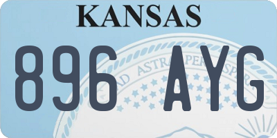 KS license plate 896AYG