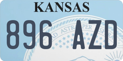KS license plate 896AZD