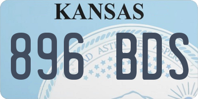 KS license plate 896BDS