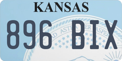 KS license plate 896BIX