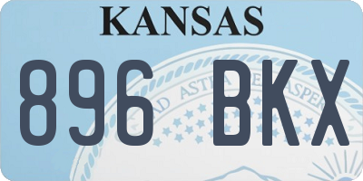 KS license plate 896BKX
