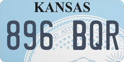 KS license plate 896BQR