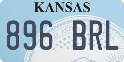 KS license plate 896BRL