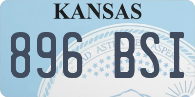 KS license plate 896BSI