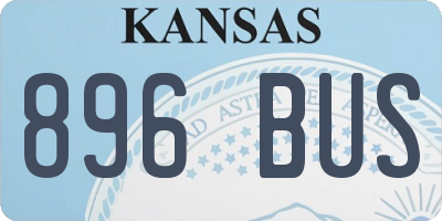 KS license plate 896BUS