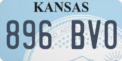 KS license plate 896BVO