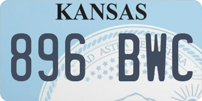 KS license plate 896BWC