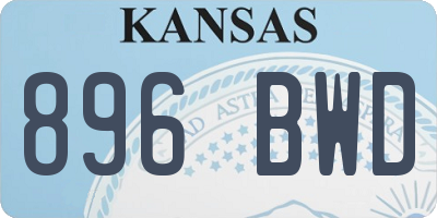 KS license plate 896BWD