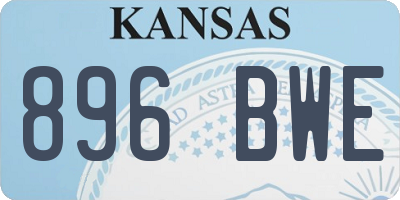 KS license plate 896BWE
