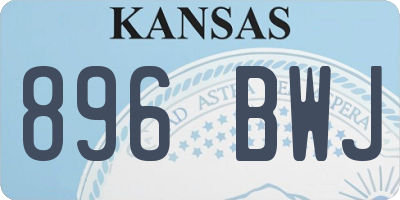 KS license plate 896BWJ