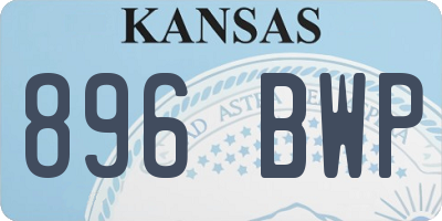 KS license plate 896BWP